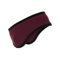thumbnail image 1 of Mafoose Two-Color Soft and Stretchy Ear Warmer Fleece Headband Maroon, 1 of 2
