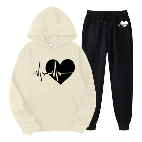 Womens Two Piece Outfits Sets Hoodie Sweatshirt And Long Sweatpants Jogger Workout Set Fall Tracksuit Sweatsuits Pant Suit Women Dressy Petite Women Trousers Suits Womens Business Attire Suits Juniors