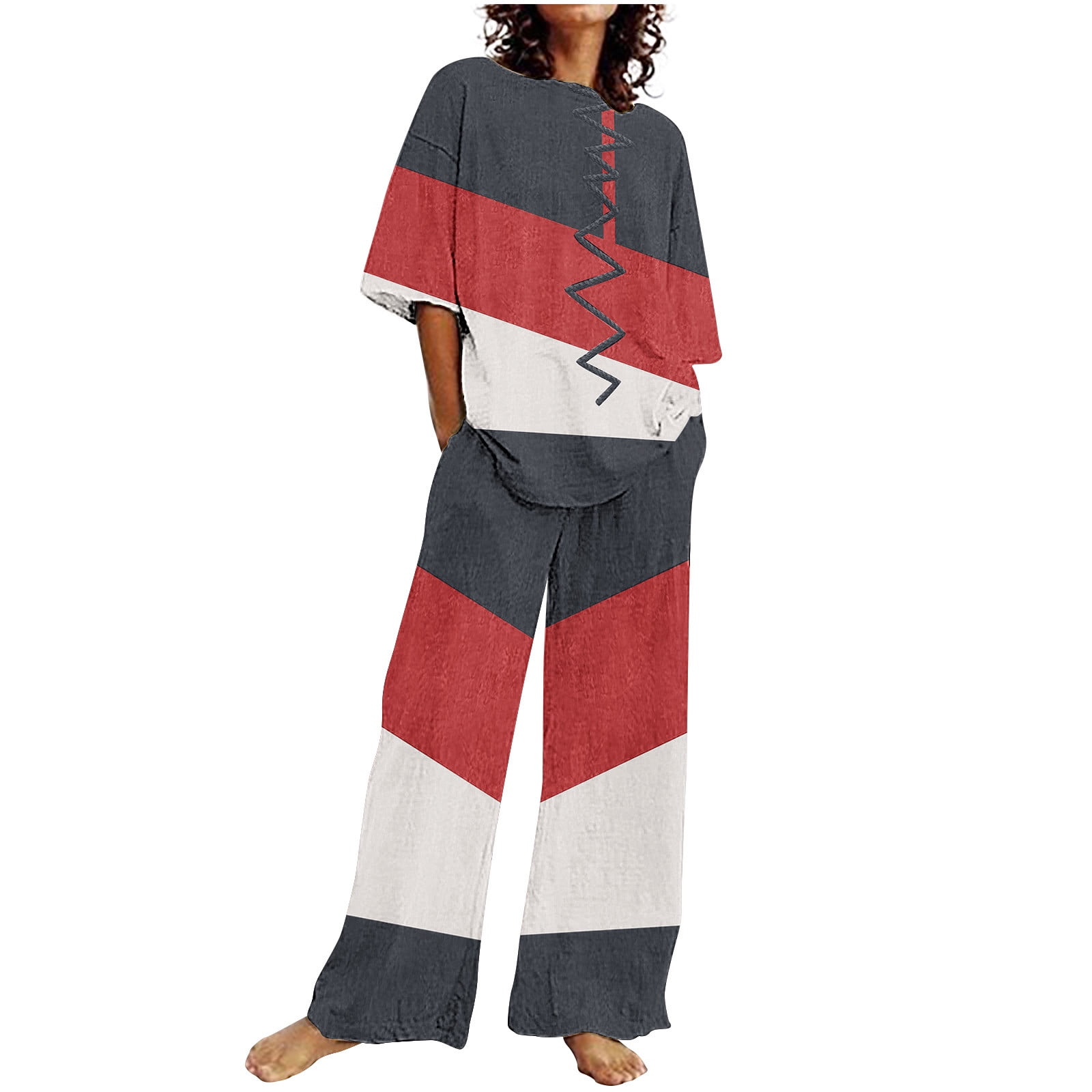 Womens Two Piece Sets Summer Dressy Gauze Clothing Women 2 Piece Casual