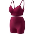 thumbnail image 1 of Womens Two Piece Sets Summer Spring Outfits Yoga Outdoor Sports Bra Sleeveless Tops Sports Bra And Shorts Set, 1 of 2
