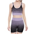 thumbnail image 1 of Womens Two Piece Sets Summer Spring Outfits Yoga Outdoor Sports Bra Sleeveless Tops Sports Bra And Shorts Set, 1 of 5