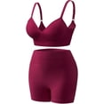 thumbnail image 1 of Womens Two Piece Sets Summer Spring Outfits Yoga Outdoor Sports Bra Sleeveless Tops Sports Bra And Shorts Set, 1 of 2