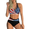 thumbnail image 1 of Womens Two Piece Swimsuits Wrap Front Bikini High Waisted Bottom Tummy Control Bathing Suits, 1 of 7