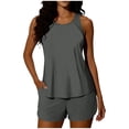 thumbnail image 1 of Womens Two Piece Tankini Bathing Suits with High Waisted Shorts Swimsuits Ladies Swimwear Swimsuit Sets, 1 of 6
