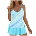 thumbnail image 1 of Womens Two Piece Tankini Swimsuits Tummy Control Flowy Swimwear Bathing Suits,S-5XL, 1 of 7