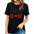 thumbnail image 1 of Womens U=U Undetectable Equals Untransmittable HIV/AIDS T-Shirt Black, 1 of 5