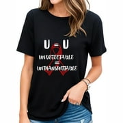 Womens U=U Undetectable Equals Untransmittable HIV Awareness Shirt Black