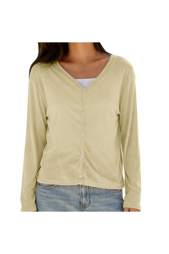 Womens UPF 50+ Button Down Cardigan Lightweight UV Protection Sun Shirts Workout Athletic Hiking Running Tops