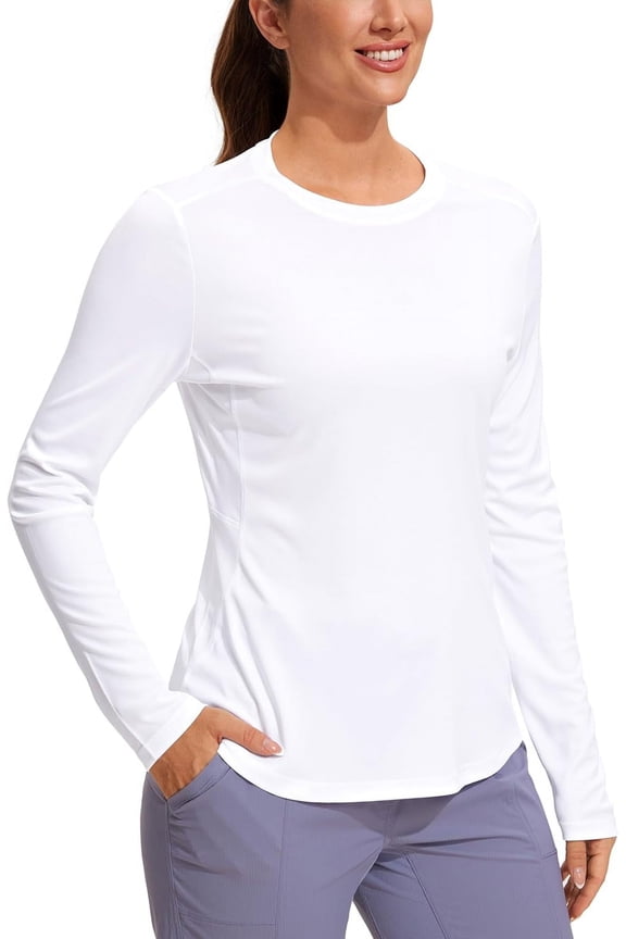 Womens UPF 50+ Long Sleeve Shirts Moisture Wicking Workout Tops Quick Dry Sun Shirt Outdoor Hiking Running Shirts