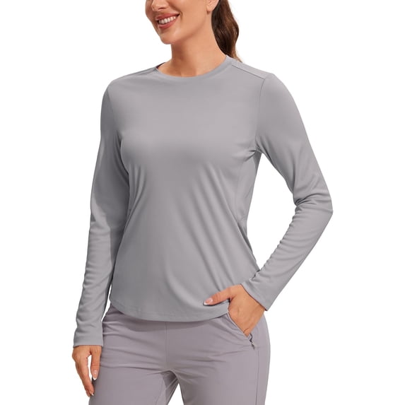 Womens UPF 50+ Long Sleeve Shirts Moisture Wicking Workout Tops Quick Dry Sun Shirt Outdoor Hiking Running Shirts