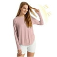 thumbnail image 1 of Womens UPF 50+ Long Sleeve Shirts Side Split Ultra Soft Textured Tops Shirts Quick Dry Athletic Stretch Tunics T-Shirts Rash Guard UV SPF Tees Shirt Blouses Fishing Hiking Swim Cover Up, 1 of 8