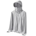 thumbnail image 1 of Womens UPF 50+ Sun Protection Jacket Outdoor Athletic Hooded Lightweight Long Sleeve Sun Shirt with Zipper Pockets, 1 of 2