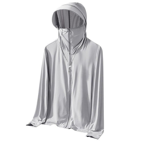 Womens UPF 50+ Sun Protection Jacket Outdoor Athletic Hooded Lightweight Long Sleeve Sun Shirt with Zipper Pockets