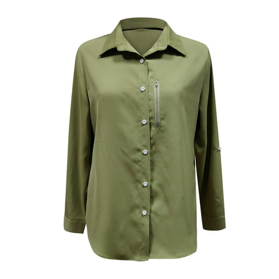 Womens UPF 50+ Sun Protection Long Sleeve Shirt Quick Dry Fishing Hiking Shirt with Convertible Sleeves, S-XXXL