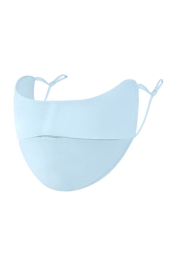 Womens UPF 50 Sun Protection UV Mask Washable Reusable Cool Silky Blocks 98 UV Rays Blue
