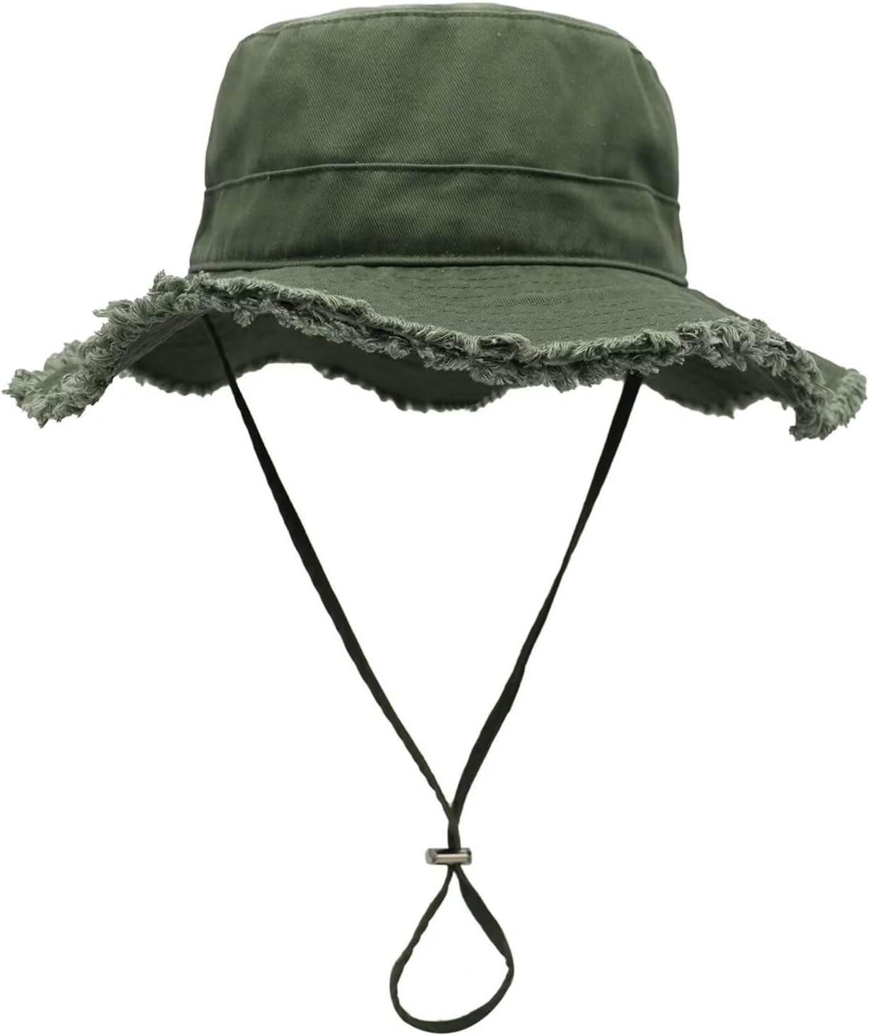 Womens UPF50+ Cotton Wide Brim Sun Hat with Strap Ladies  display picture 1