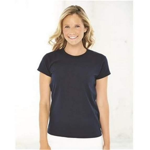 Womens USA-Made Short Sleeve T-Shirt Purple - Extra Small