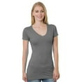 thumbnail image 1 of Womens USA-Made V-Neck Tee, Red - Small, 1 of 1