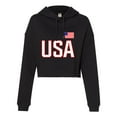 thumbnail image 1 of Womens USA National Pride Cropped Hooded Sweatshirt, 1 of 1
