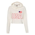 thumbnail image 1 of Womens USA National Pride Cropped Hooded Sweatshirt, 1 of 1