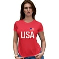 thumbnail image 1 of Womens USA National Pride Deluxe Soft T-Shirt, 1 of 1