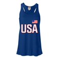 thumbnail image 1 of Womens USA National Pride Flowy Racerback Tank Top T-Shirt, 1 of 1