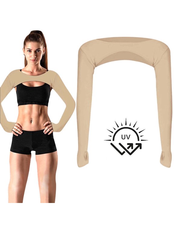 Womens UV Protection Sun Sleeves with Thumb Hole - Full Arm Cooling Cover Up for Outdoor Hiking, Cycling & Running - Breathable UPF 50+ Arm Guard