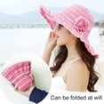 thumbnail image 1 of Womens UV Protection Wide Brim Hats,Flower Foldable Hat for Travel, 1 of 7