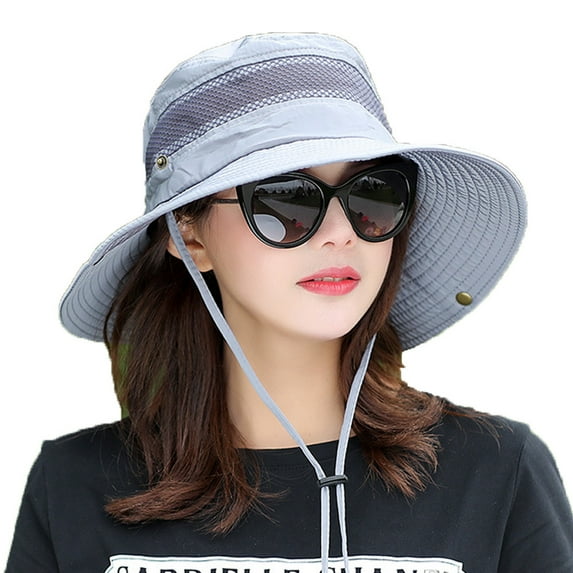 Womens UV Protection Wide Brim Sun Hats Cooling Foldable Travel Outdoor Fishing Hat