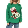 thumbnail image 1 of Womens Ugly Christmas Sweaters Long Sleeve Graphic Sweaters Casual Fall Winter Cable Knit Sweater for Women Green S, 1 of 9