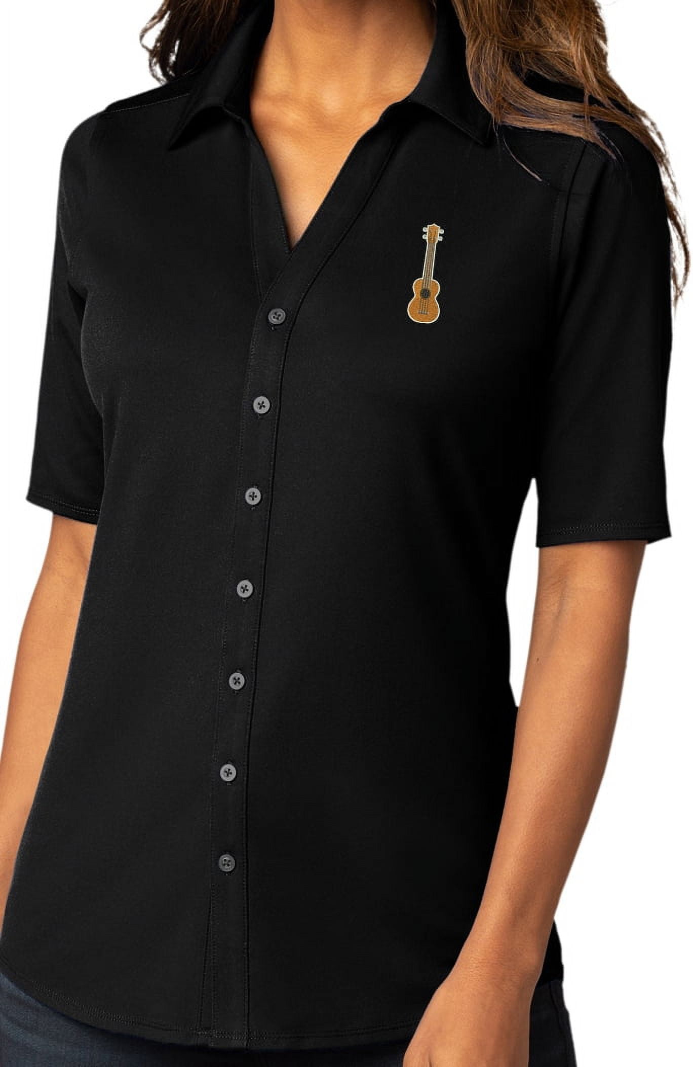 T-shirt Donna In Cotone Biologico 'Ukulele Definition' - Maglietta Musicale Con Stampa A Base D'acqua, Taglie S-XXL, Vestibilità Comoda