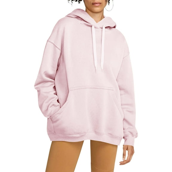 Womens Ultimate Heavyweight Pullover Hoodie Oversized Sweatshirt Fleece Essentials Loose Fit XS-5XL