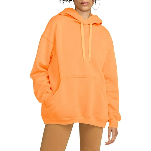 Womens Ultimate Heavyweight Pullover Hoodie Oversized Sweatshirt Fleece Essentials Loose Fit XS-5XL