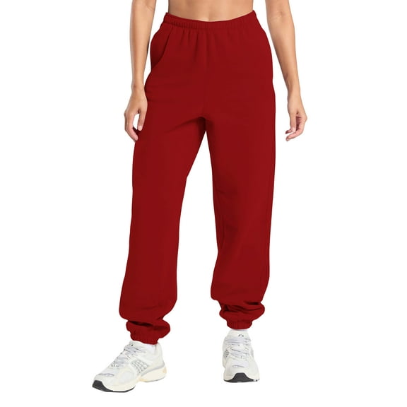 Womens Ultimate Heavyweight Sweatpant with Pockets Relaxed Fit Gym Lounge Essentials Fleece Jogger Pants S-5XL