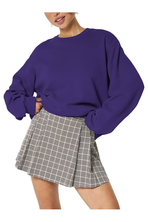 Womens Ultimate Heavyweight Sweatshirt Oversized Pullover Fleece Loose Fit Sweater XS-5XL