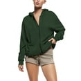 thumbnail image 1 of Womens Ultimate Heavyweight Zip Up Hoodie Jacket Loose Fit Fleece Essentials Oversized Outerwear, 1 of 7