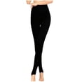 thumbnail image 1 of Womens Ultra Light Stirrup Pants 130g Micro Fleece Tights Warm Thin Base Layer Snug Fit Leggings For Everyday Casual Wear, 1 of 5