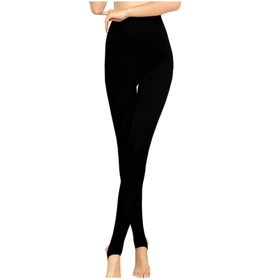Womens Ultra Light Stirrup Pants 130g Micro Fleece Tights Warm Thin Base Layer Snug Fit Leggings For Everyday Casual Wear