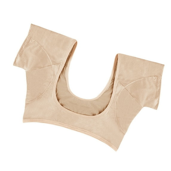 Womens Underarm Sweat Vest Armpit Sweat Proof Pads Underwear Shirt Under Armpits Anti Sweat Short Sleeve Mesh Undershirt