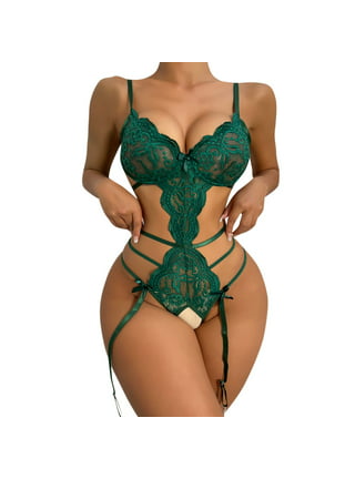 Crotchless Lingerie Bodysuit for Women Sexy Naughty Going Out Plus Size  Woman Lace Snap Crotch Teddy with Push Up Bra Cutouts Sex Accessories for  Adults Couples Kinky Play Set Lencería De Mujer