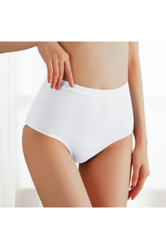 Womens Underwear 1 piece 100% Polyester Soft L White Underwear