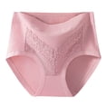 thumbnail image 1 of Womens Underwear 100% Cotton Plus Size High Waist Seamless Breathable Lace Stretch Lightweight Soft Hipster Panties M-3XL, 1 of 6