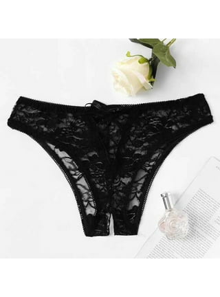 Sexy-Lingerie Womens Lady Panties Lace Crotchless Underwear Floral Briefs  Thongs