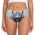 thumbnail image 1 of Womens Underwear -  3D White and Blue Tiger No Show Seamless Underwear for Women, Soft Stretch Sexy Women's Panties, Cute Hipster Ladies Panties Bikini Underwear Briefs, 1 of 6