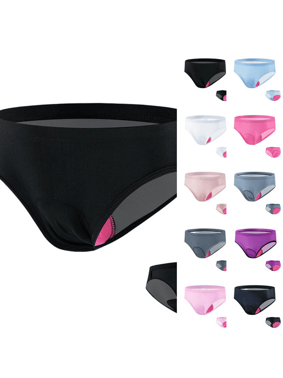 Womens Underwear 4D Padded Cycling Shorts Comfortable Bike Underwears Biking Breathable Padding for Long Rid Black L