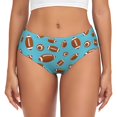 thumbnail image 1 of Womens Underwear American football blue cute Cuteness No Show Seamless Underwear for Women, Soft Stretch Women's Panties, Hipster Ladies Panties Bikini Underwear Briefs, 1 of 6