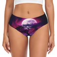 thumbnail image 1 of Womens Underwear Artistic Red Purple Cloud Moon.jpg Cuteness No Show Seamless Underwear for Women, Soft Stretch Women's Panties, Hipster Ladies Panties Bikini Underwear Briefs, 1 of 6