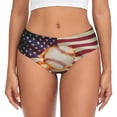 thumbnail image 1 of Womens Underwear - Baseball Ball With Flag No Show Seamless Underwear for Women, Stretch Women's Panties, Hipster Soft Comfort Ladies Panties Bikini Underwear Briefs, 1 of 6