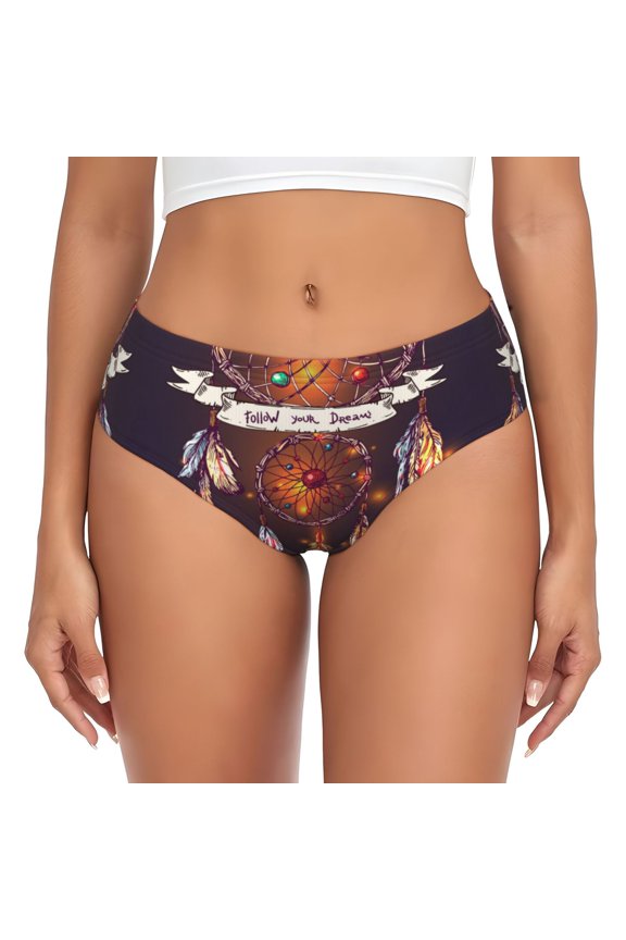 Womens Underwear - Beautiful Dreamcatcher1 No Show Seamless Underwear for Women, Stretch Women's Panties, Hipster Soft Comfort Ladies Panties Bikini Underwear Briefs