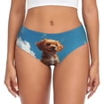 thumbnail image 1 of Womens Underwear Blue Sky Cloud Puppy Cuteness No Show Seamless Underwear for Women, Soft Stretch Women's Panties, Hipster Ladies Panties Bikini Underwear Briefs, 1 of 6